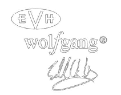 EVH Wolfgang Headstock Decal Logo Waterslide Foil or Vinyl Peel & Stick - Guitar-Restore