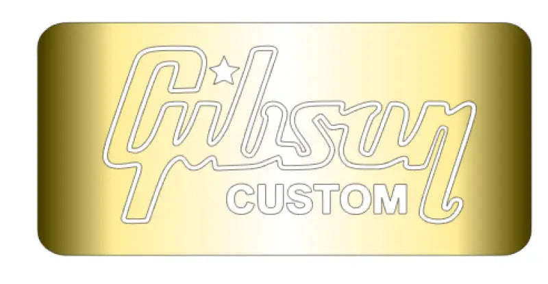 Gibson Les Paul VOS Guitar Pick Guard or Toggle Control Plate Decal Logo Brushed Gold Foil Peel & Stick - Guitar-Restore