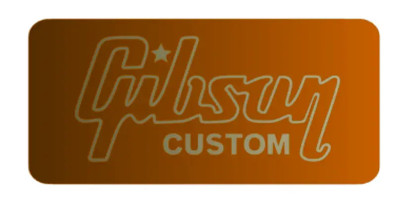 Gibson Les Paul VOS Guitar Pick Guard or Toggle Control Plate Decal Logo Brushed Gold Foil Peel & Stick - Guitar-Restore