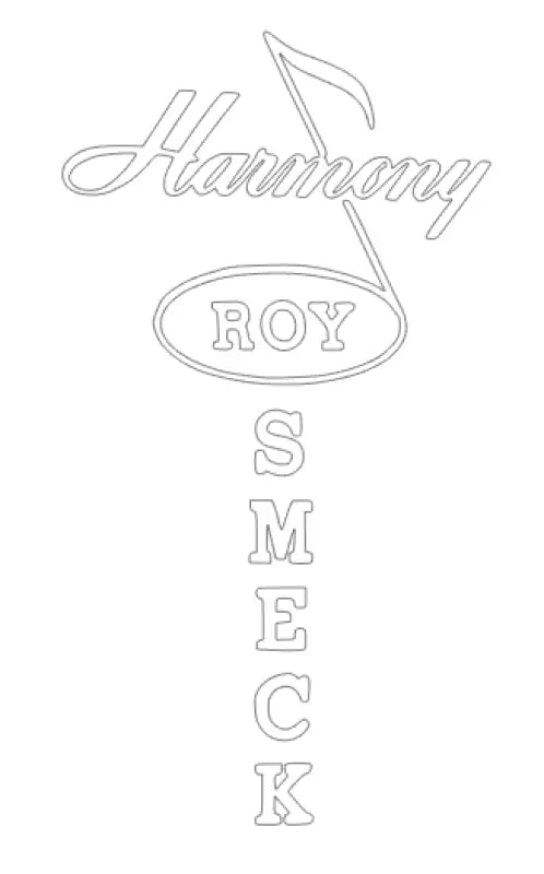 Harmony Roy Smeck Guitar Headstock Decal Logo, waterslide or Vinyl Peel & Stick - Guitar-Restore