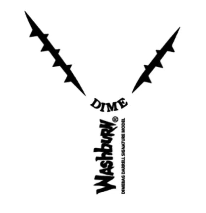 Washburn Dimebag Darrell Model Headstock Decals Waterslide or Foil Peel & Stick - Guitar-Restore